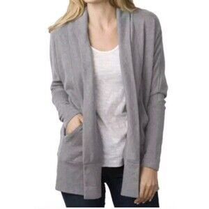 Prana Women's Small Gray Open Front Centerpiece Wrap Cardigan